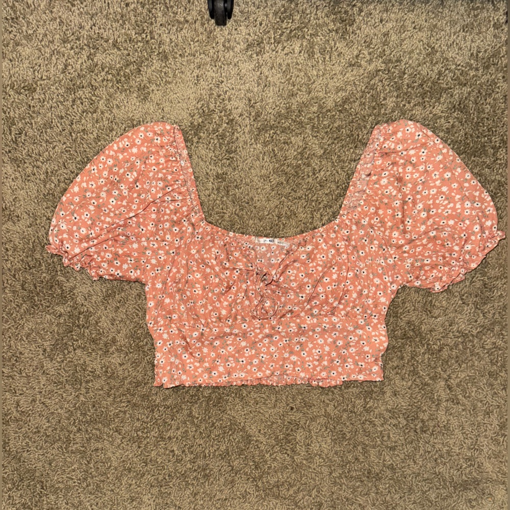 Floral Pink Crop Top